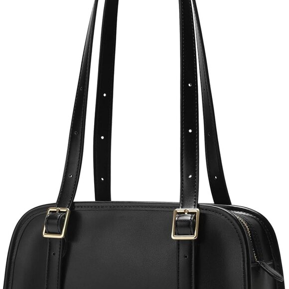 Leather Shoulder Bag Unisex Large Capacity Crossbody Tote Working Travel - Picture 1 of 6